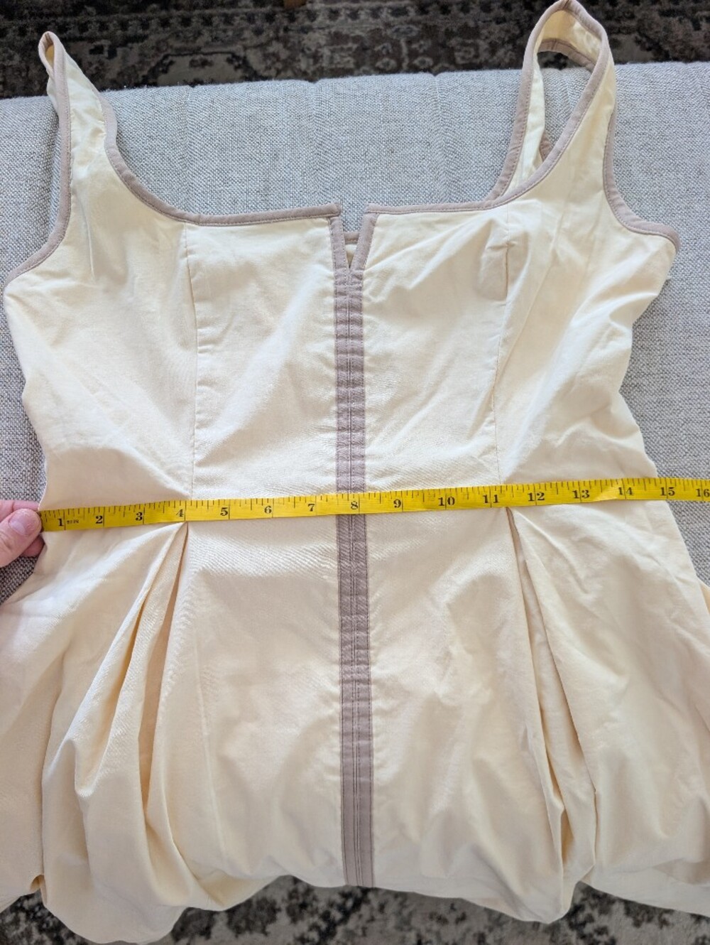 Anthropologie Maeve Arlette Mini Dress Yellow Size S NWT - Picture 9 of 14